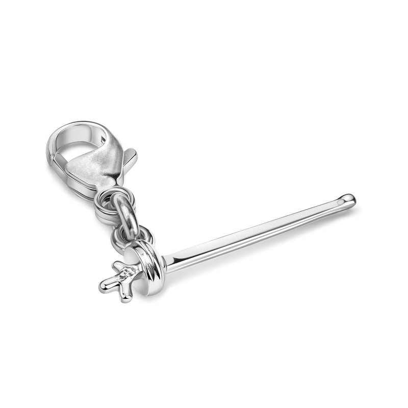 Foil Charm with lobster clasp – Sterling Silver